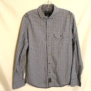 Calvin Klein Jeans dress shirt. EUC blue, gray